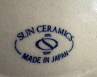 $150, Sun Ceramics Japan Blue and White Decorative Porcelain Charger Plate Landscape Scene
