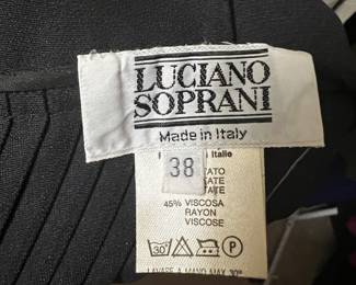 Luciano Soprani Black Ribbed Viscose Blend Knit
