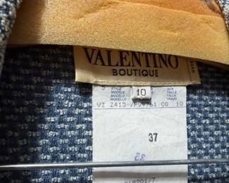 Valentino Boutique Blue Textured Weave Jacket