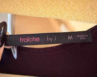Fraiche by J Burgundy Medium Jersey Knit Garment