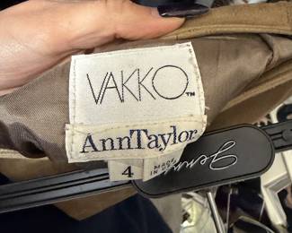Suede Leather Blazer for Ann Taylor by Vakko