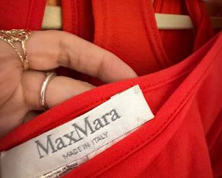 MaxMara Red Knit Italian Cotton Sleeveless Top