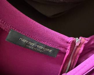 Narciso Rodriguez Magenta Crepe Italian Designer Dress