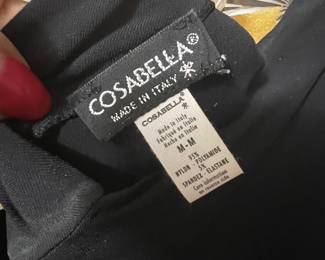 Black Nylon Spandex Blend Cosabella Camisole