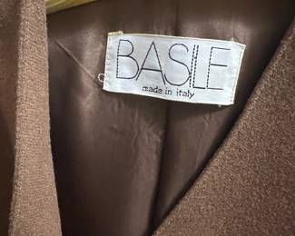 Basile Brown Wool Tailored Overcoat Made in Italy