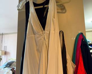 White Sleeveless V-Neck Jersey Maxi Dress