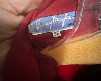 Red Thierry Mugler French Designer Jacket