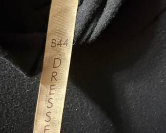 Black Crepe Designer Dress with Internal Ribbon Label