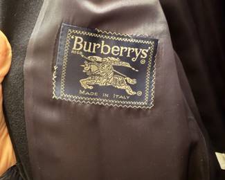 Wool Burberrys Overcoat Made in Italy