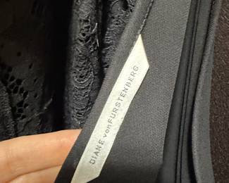Diane von Furstenberg Black Floral Lace Dress