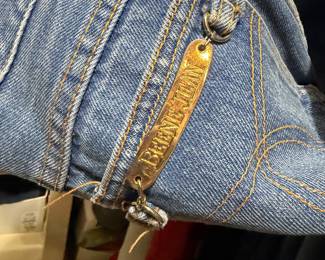 Denim Garment with Gold-Tone Bikini Jean Label