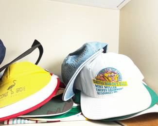 Collection of Graphic Baseball Caps and Sun Visors