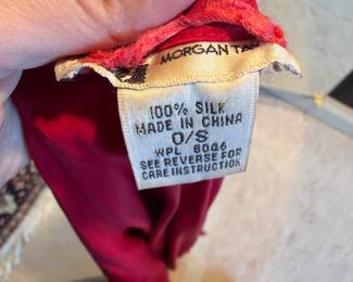 Morgan Taylor Red Silk Robe