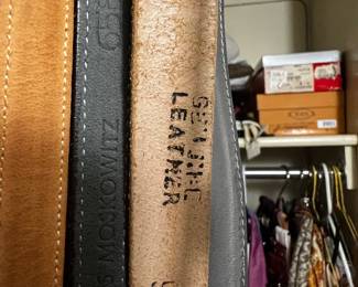 Leather Belts featuring S Moskowitz and Tods
