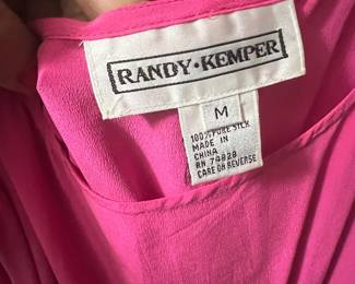 Randy Kemper Fuchsia Silk Crepe Blouse