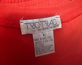 Red Cotton Knit Top by Phyllis Keitlen