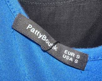 PattyBoutik Cobalt Blue and Black Knit Top