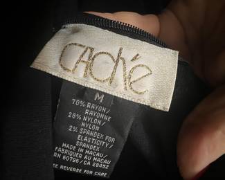 Caché Black Rayon Blend Zip Closure Garment