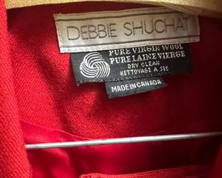 Red Pure Virgin Wool Jacket by Debbie Shuchat