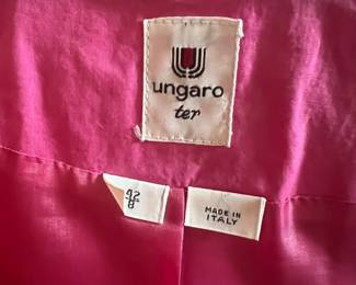 Pink Silk Ungaro Ter Italian Tailored Jacket