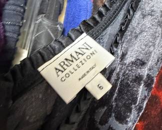 Armani Collezioni Velvet Burnout Skirt