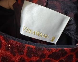 Red Leopard Print Velvet Vera Wang Red Garment
