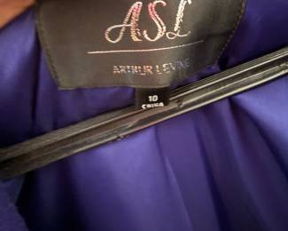 ASL Arthur Levine Size 10 Purple Lined Professional Jacket