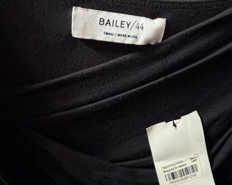 Black Bailey/44 Ruched Jersey Knit Garment