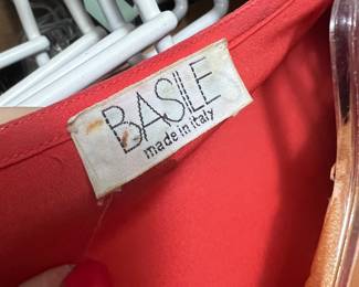 Basile Red Silk Blouse Made in Italy