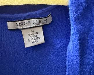 Cobalt Blue Knit Sweater Anne Klein New York