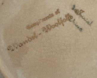 Colonial China Semi-Porcelain Wandel-Woolfolk Promotional Dish