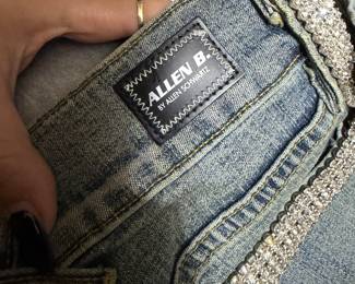 Allen B. by Allen Schwartz Rhinestone Trim Denim Jeans
