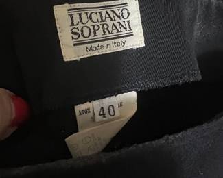 Luciano Soprani Black Wool Tailored Garment Made in Italy