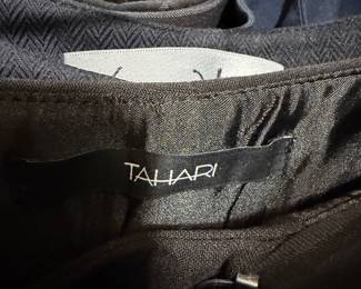 Tahari Tailored Charcoal Dress Trousers