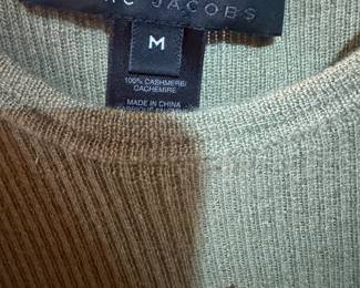 Marc Jacobs 100% Cashmere Ribbed Color Block Sweater