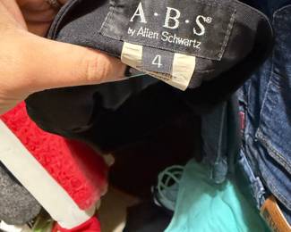 ABS by Allen Schwartz Black Polyester Garment Size 4