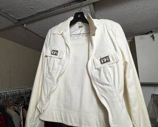 $450,  Versace Classic V2 White Zip Front Jacket