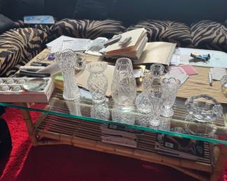 Cut Lead Crystal Vases and Tableware Collection
