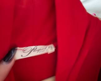 Red Prospect Street Sleeveless Dress with Notched Lapel