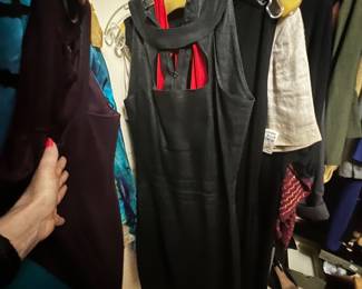 Matte Black Sleeveless Cocktail Dress with Cutout Neckline