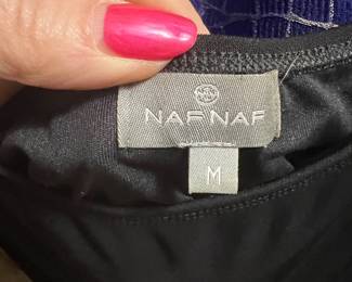 Black Jersey Knit Top by Naf Naf Paris