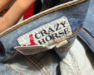 Blue Cotton Denim High Waisted Jeans