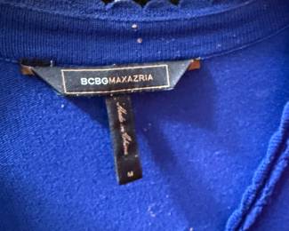 Cobalt Blue Scalloped Knit Top by BCBGMAXAZRIA