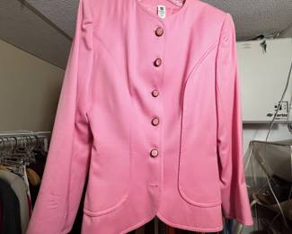 Pink Santana Knit Button Front Jacket