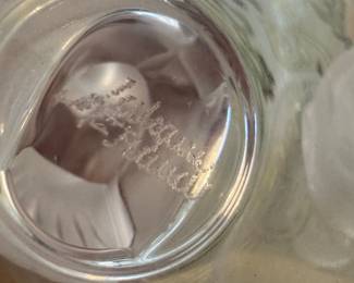 Lalique Frosted and Clear Crystal Decorative Vessel