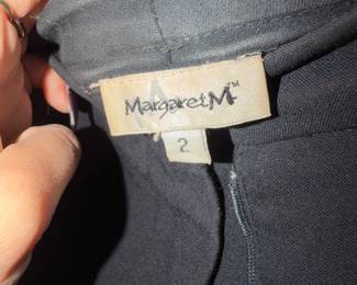 Black Margaret M Woven Slim Fit Trousers Size 2