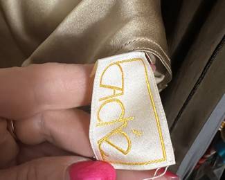 Cache Champagne Gold Satin Evening Garment