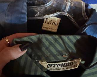 Italian Designer Garments by Krizia and Erreuno Milano
