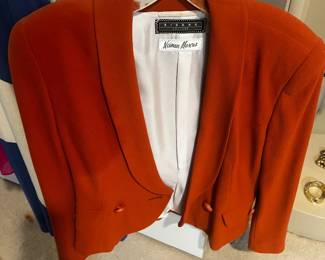Escada Orange Wool Blazer for Neiman Marcus