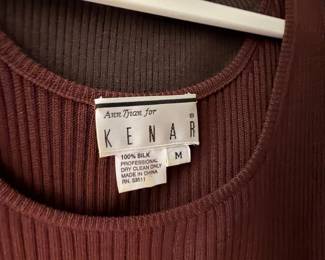 Ann Trian for Kenar Ribbed Silk Knit Top